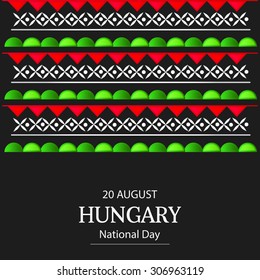 Vector Illustration National day of  Hungary.