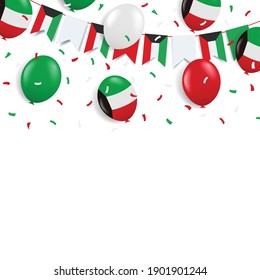 Vector Illustration of National Day Kuwait. 
