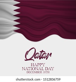 Vector illustration of National day in Qatar Celebration on December 18th.