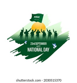 vector illustration for national day-Saudi Arabia-23 September