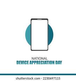 Ilustración vectorial del Día Nacional de Apreciación de Dispositivos. Diseño sencillo y elegante