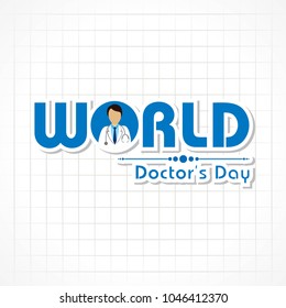 Vector illustration of National Doctors Day stock image and symbols