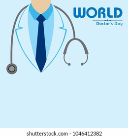 Vector illustration of National Doctors Day stock image and symbols