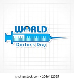 Vector illustration of National Doctors Day stock image and symbols