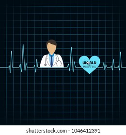 Vector illustration of National Doctors Day stock image and symbols