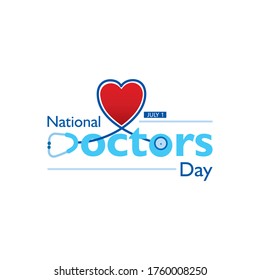 vector illustration of national doctors day concept poster or banner design