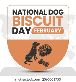 vector illustration for NATIONAL DOG BISCUIT DAY social media post background