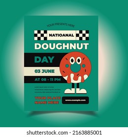 Vector Illustration of national doughnut day flyer