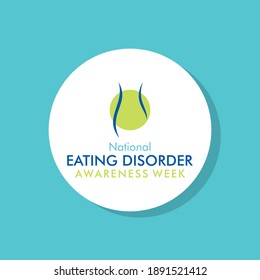 vector illustration of national eating disorder awareness week concept design 