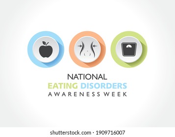 Vector illustration of National Eating Disorders Awareness Week observed during last week of February
