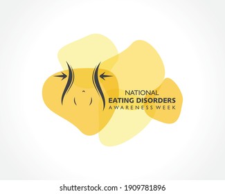 Vector illustration of National Eating Disorders Awareness Week observed during last week of February
