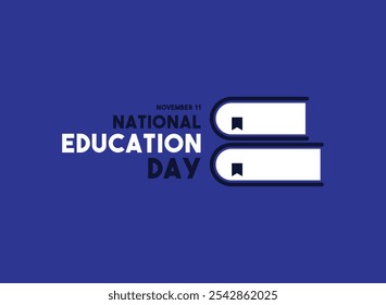 Vector Illustration of National Education Day. November 11. Book icon. Eps 10.