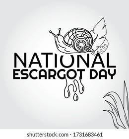 Vector Illustration of National Escargot Day 