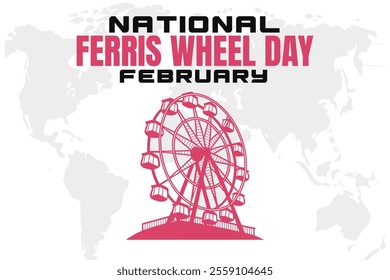 vector illustration for NATIONAL FERRIS WHEEL DAY background