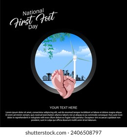 Vektorgrafik des National First Foot Day.