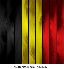 Vector illustration of the national flag of Belgium.