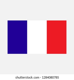 vector illustration of the national flag of France on a white background