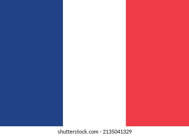 Vector illustration of the national flag of France