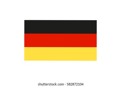 Vector illustration of the national flag of Germany on white background.