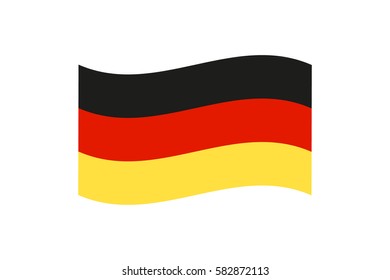 Vector illustration of the national flag of Germany on white background.