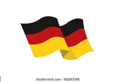 Vector illustration of the national flag of Germany on white background.