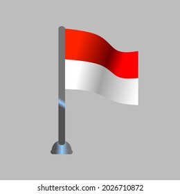 vector illustration of the national flag of Indonesia