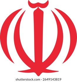 Vector illustration of the national flag of Iran