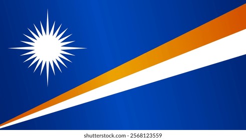 Vector illustration of the national flag of the marshall islands