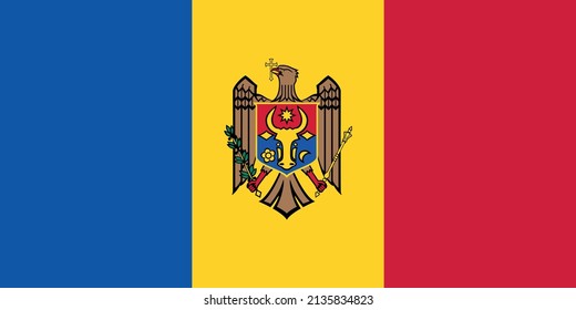 Vector illustration of the national flag of Moldiva