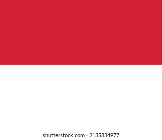 Vector illustration of the national flag of Monaco