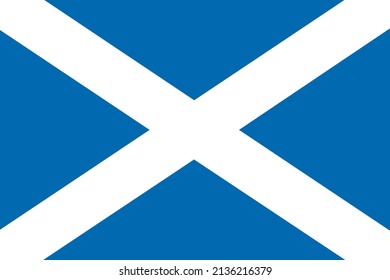 Vector illustration of the national flag of Scotland