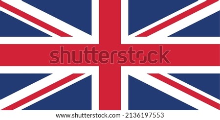 Vector illustration of the national flag of the United Kingdom