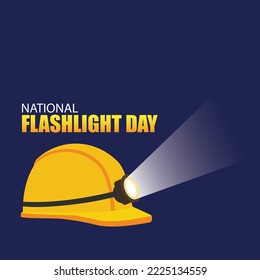 Vector Illustration of National Flashlight Day. Simple and Elegant Design