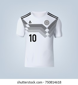 Vector illustration of national football team t-shirt template