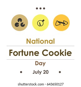 vector illustration for National fortune cookie Day in July