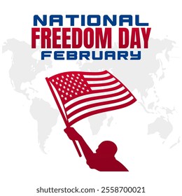 vector illustration for NATIONAL FREEDOM DAY social media post background