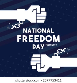 Vector Illustration of National Freedom Day design vector. February 1. Freedom icon. Eps 10.