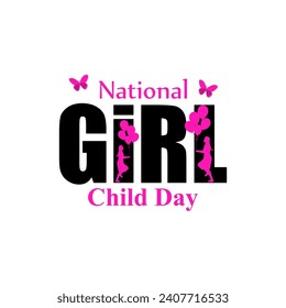 Vector illustration of National Girl Child Day social media feed template