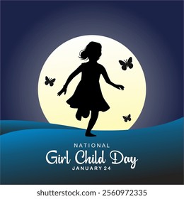 Vector illustration for national girl child day