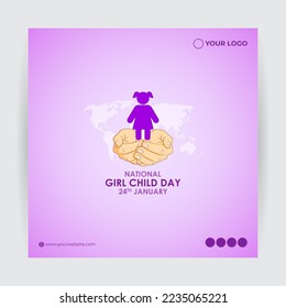 Vector illustration for national girls child 