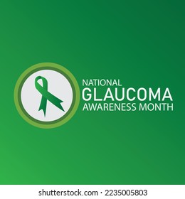 Vector Illustration of National Glaucoma Awareness Month. Simple and Elegant Design