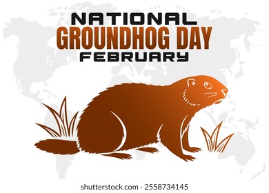 vector illustration for NATIONAL GROUNDHOG DAY background