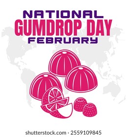 vector illustration for NATIONAL GUMDROP DAY social media post background