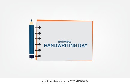 Vector Illustration of National Handwriting Day. Simple and Elegant Design