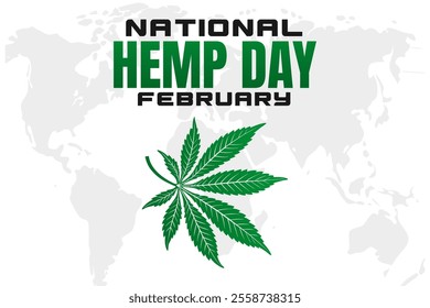 vector illustration for NATIONAL HEMP DAY background