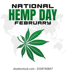 vector illustration for NATIONAL HEMP DAY social media post background