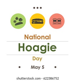 Vector Illustration For National Hoagie Day In April