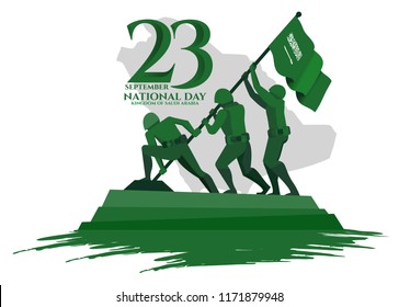 vector illustration. the national holiday of the Kingdom of Saudi Arabia, is celebrated on September 23. Graphic design flags and symbolic green colors. translation Arabic: Kingdom of Saudi Arabia vector illustration. the national holiday of the Kingdom of Saudi Arabia, is celebrated on September 23. Graphic design flags and symbolic green colors. translation Arabic: Kingdom of Saudi Arabia