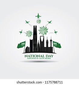vector illustration. the national holiday of the Kingdom of Saudi Arabia, is celebrated on September 23. Graphic design flags and symbolic green colors. translation Arabic: Kingdom of Saudi Arabia vector illustration. the national holiday of the Kingdom of Saudi Arabia, is celebrated on September 23. Graphic design flags and symbolic green colors. translation Arabic: Kingdom of Saudi Arabia