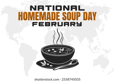 vector illustration for NATIONAL HOMEMADE SOUP DAY background